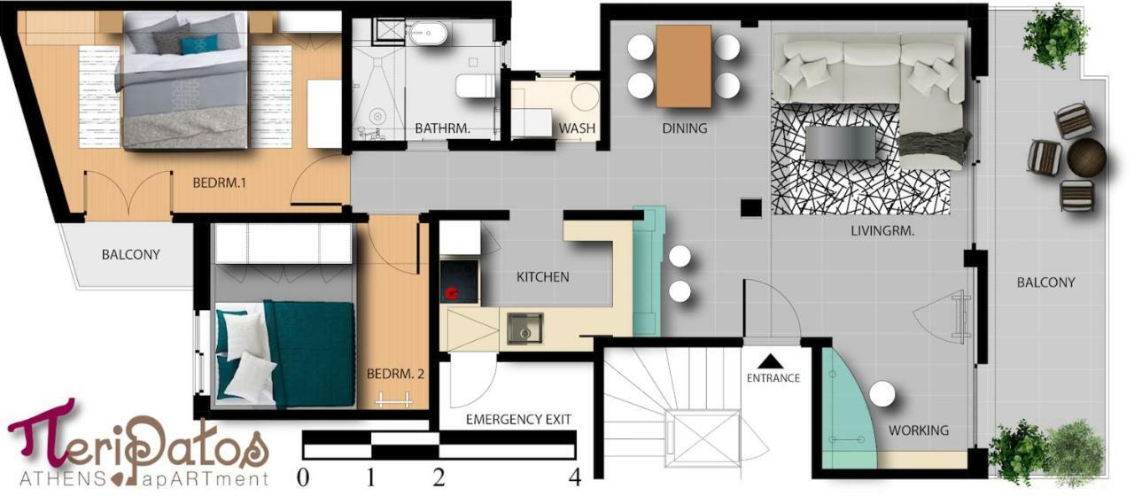 Peripatos Apartment Athen Eksteriør bilde